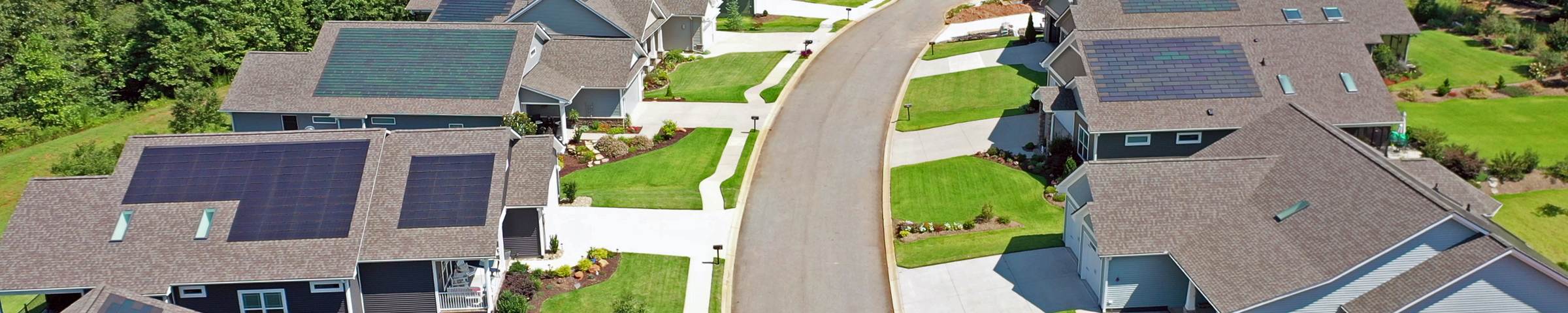 Aerial view of Trailside development community