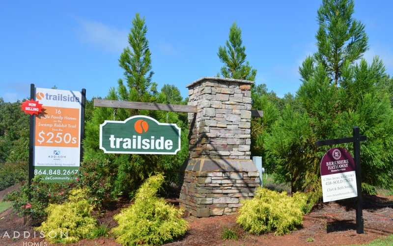 trails edge court home neighborhood sign