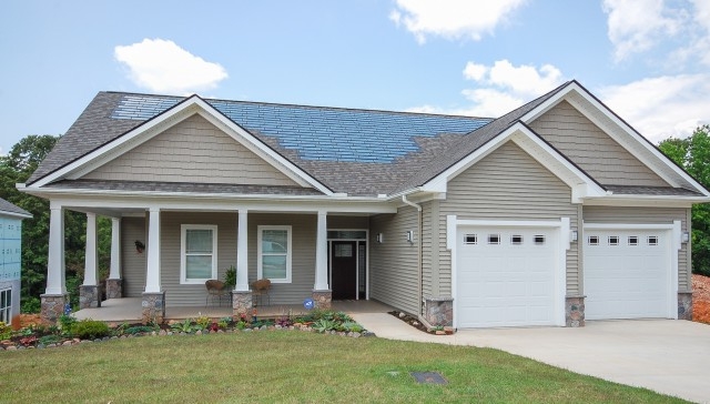 Front of Zero energy model home