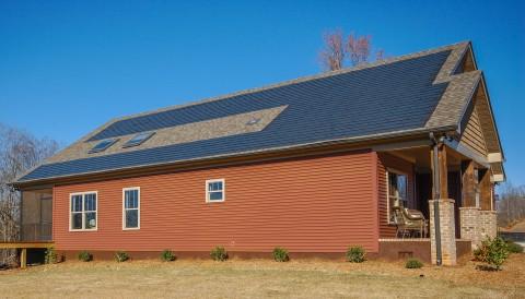 Side of Zero energy model home