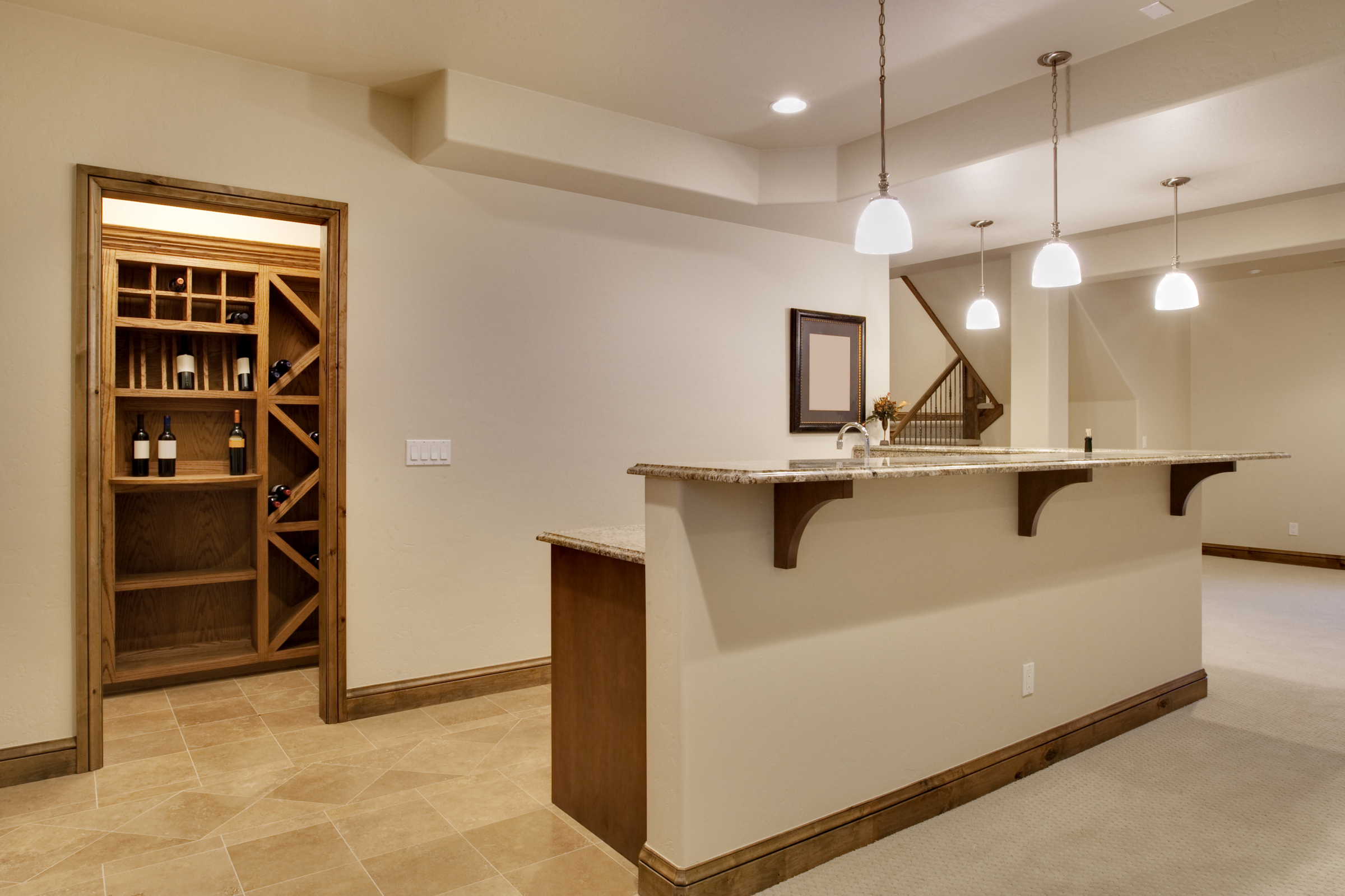 bar in basement